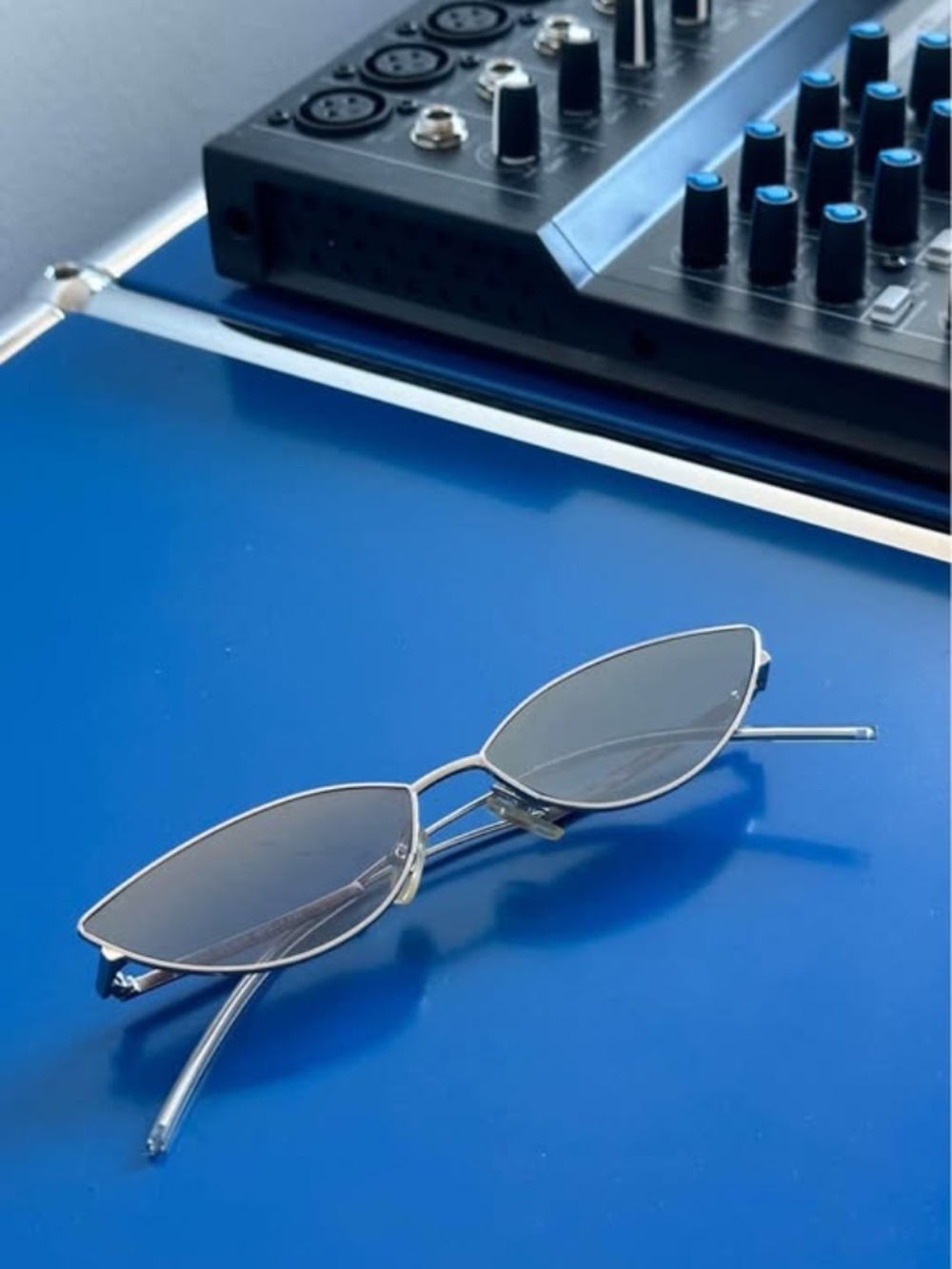 Women's Silver and Grey Sunglasses